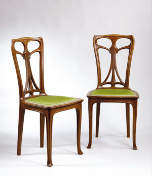 EDWARD COLONNA – TWO CHAIRS, CIRCA 1900
